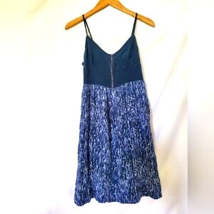 Moulinette Soeurs SILK In The City Blue Spaghetti Strap Dress Size 8